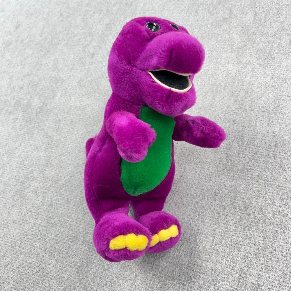 Vintage 90s Barney Plush Purple Dinosaur 9 Inches Lyons Stuffed Animal